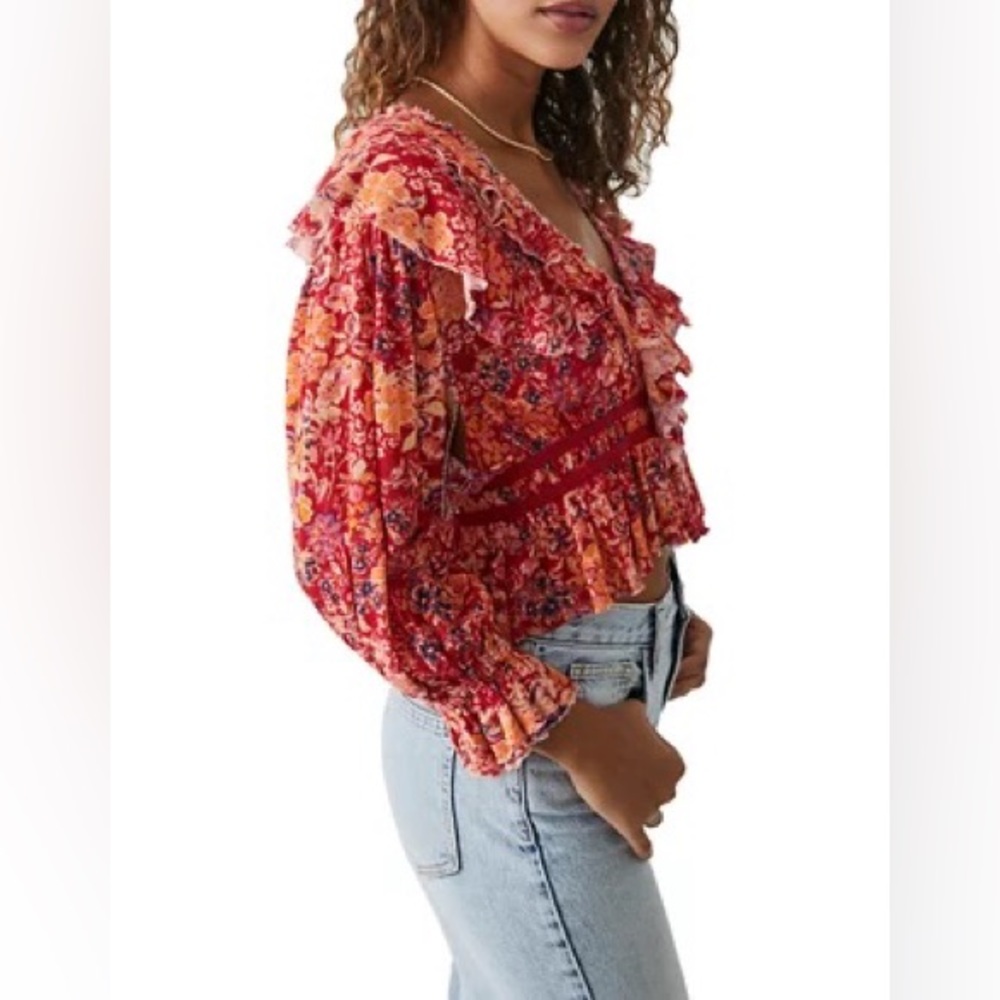 Free People Rudi Ruffle Top - Picture 3 of 4